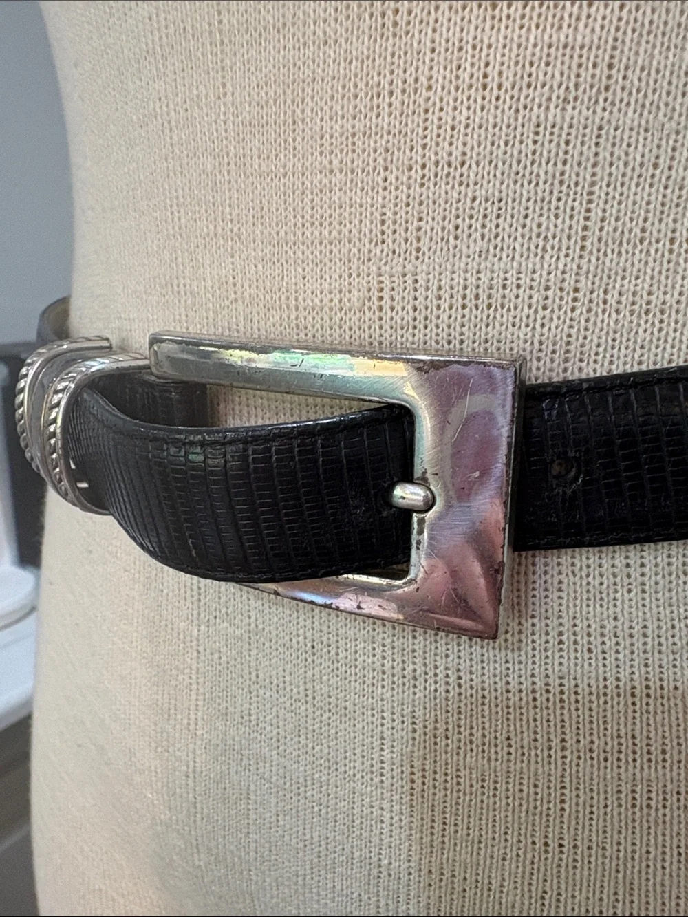 Brighton leather sz S belt with silver buckle